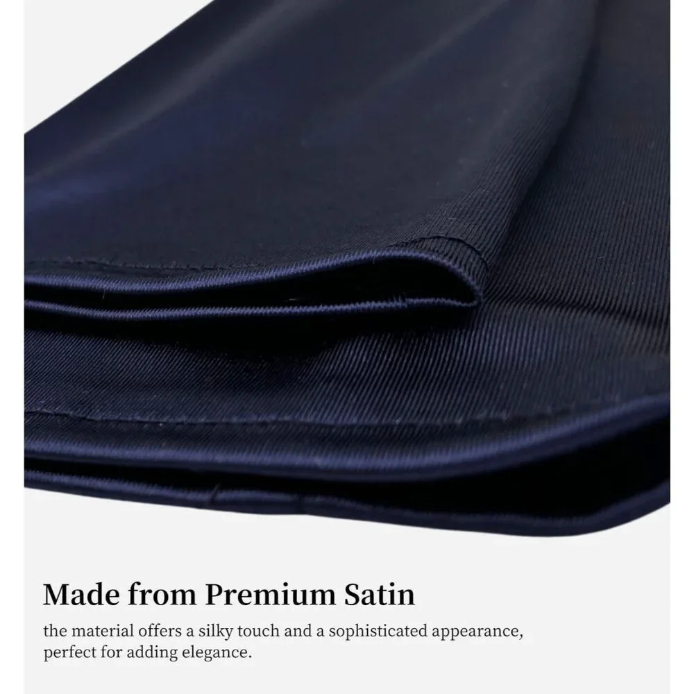 Women's Elbow Length Navy Blue Satin Gloves Costume Princess Party Accessories